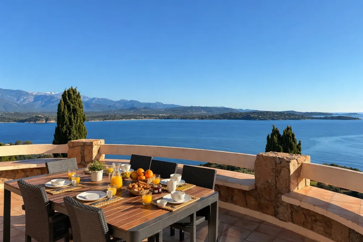 Villa La Veglia à Porto-Vecchio : piscine à débordement, terrasses et jardin — photo 9